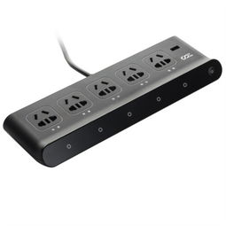 實智P1黑色電視智能插排 家電配件的創新升級